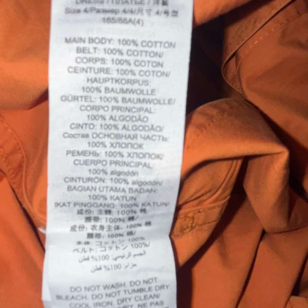 Tory Burch Artist Cotton-Poplin Shirt Dress orange - Picture 8 of 8